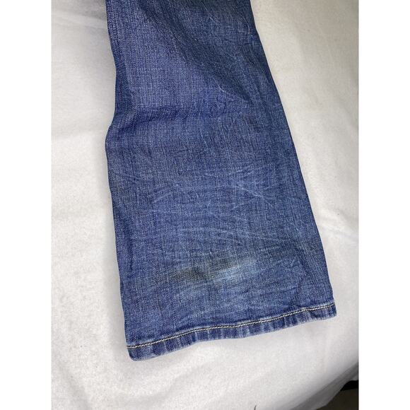 Rock And Roll Jeans Womens 30x34 (32x33) Blue Western Mid Rise Riding Bootcut - Picture 7 of 9